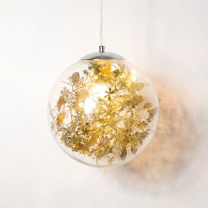 Modern Pendent Lamp Nordic Glass Hanging Led Lighting Fixture Simple Creative Bedroom Bedside Kitchen Room Decoration Chandelier