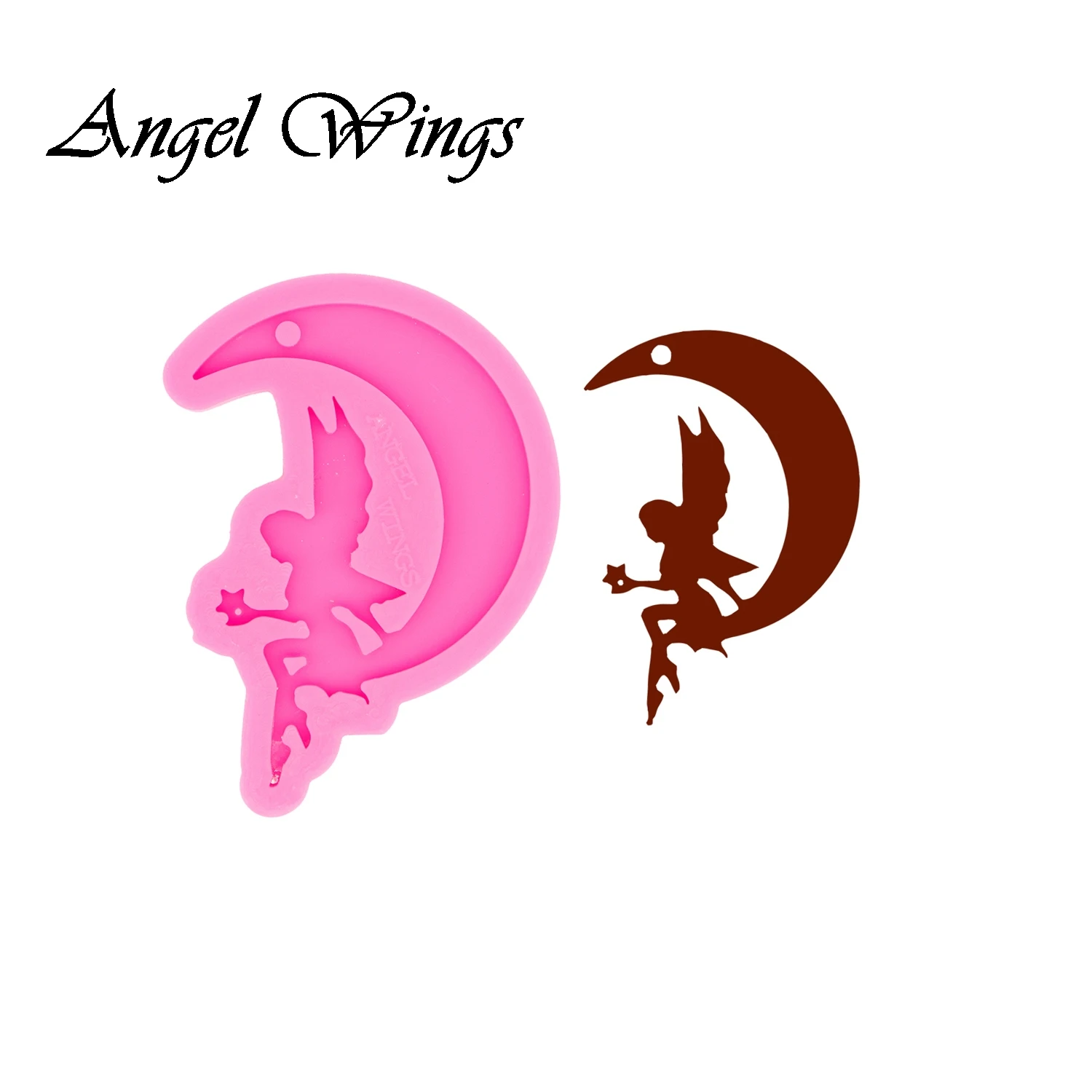 Fairy Keychains Silicone Molds DIY MOONTINK Necklace Jewelry Shiny Epoxy Resin Mould DY0514
