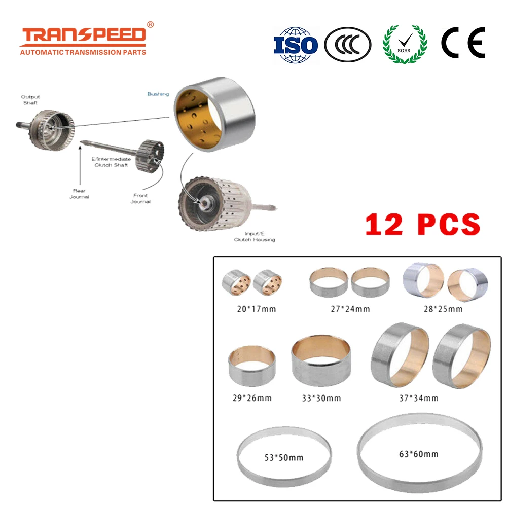 TRANSPEED Brand New Transmission Bushing Repair Kit (12pcs) For BMW AUDI ZF6HP26 ZF6HP28 6HP26 6HP28 Car Accessies