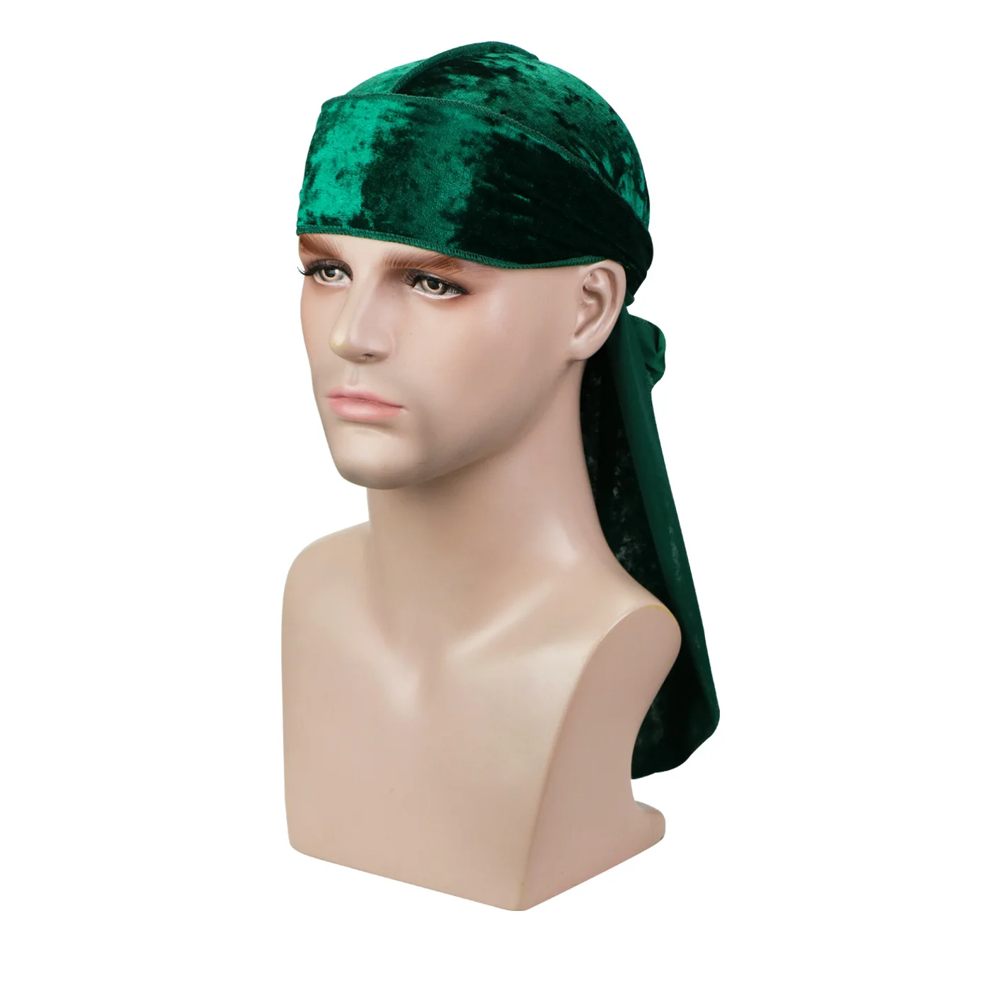 Unisex Diamond Velvet Durag Bandana für Männer Long Tail Headwrap Wave Cap Stretch Herren Doo Rag Turban Hut Hip-Hop Kopfbedeckung Caps – Detail 18