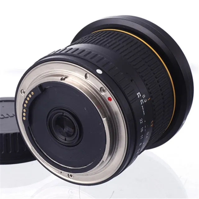 Đen Siêu Rộng 180 Độ Đường Chéo Góc Ống Kính Cho Máy Nikon Canon 8 Mm F3.5 Ống Kính Mắt Cá