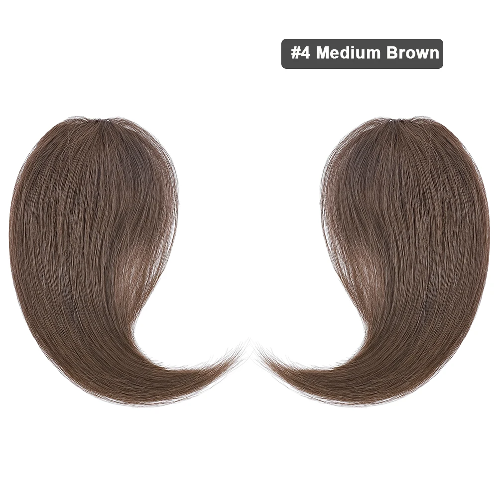 Sego 2 Teile/satz Echthaar Seitlicher Pony Clip in Pony Echthaar Bang Natürlicher Clip on Side Bang Gerade Fransen Haarverlängerung – Detail 9