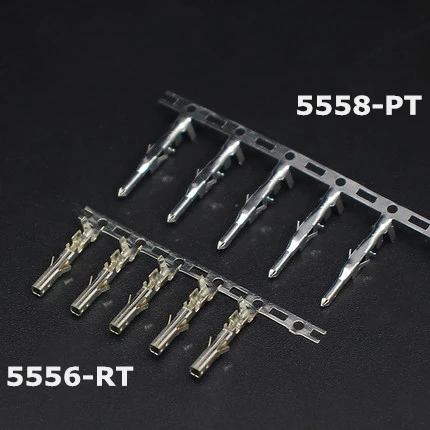 100pcs/lot Copper Crimp Terminal 5556-RT 5558-PT For Connector 5557-R 5559-P,5556 5558 metal pin for 4.2mm 5557 5559 connector