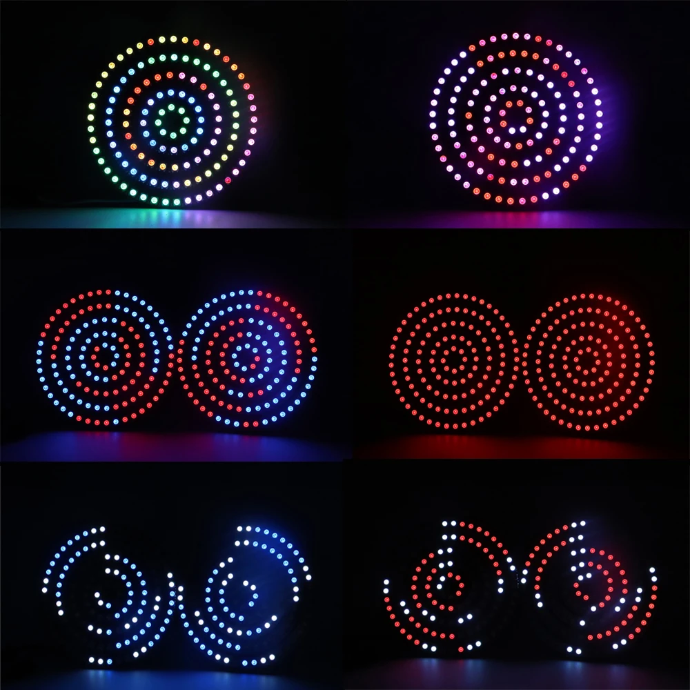 WS2812BLed Pixel Ring adresowalny 8/16/24/35/45Leds 5050 RGB dioda Led pierścień kolor IC wbudowany LED DC5V