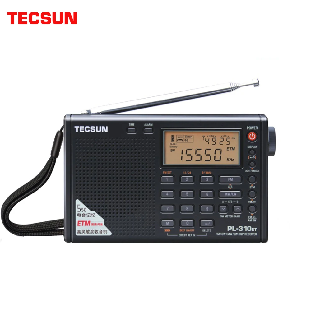 Tecsun PL-310ET Full Band Portable Radio Digital LED Display FM/AM/SW/LW Stereo Radio with Broadcasting Strength Signal PL310ET