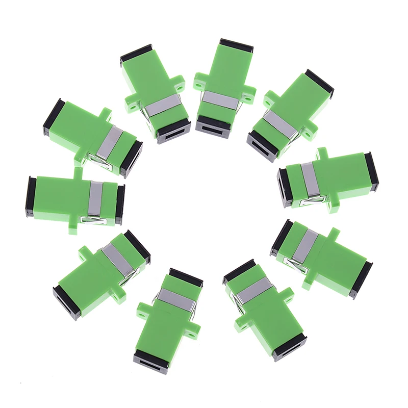 10PCS/bag Sc Apc Simplex Mode Fiber Optic Adapter Sc Apc Optical Fiber Coupler Connector