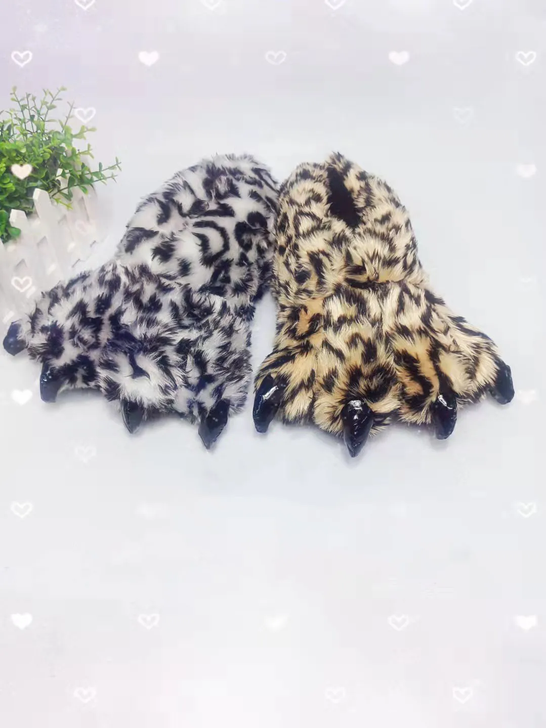 Rainbow Designer Claw Slippers For Women Men Black Bear Foot Shoes Woman Funny Animal Fuzzy Booties Slipper House Cosplay Shoes