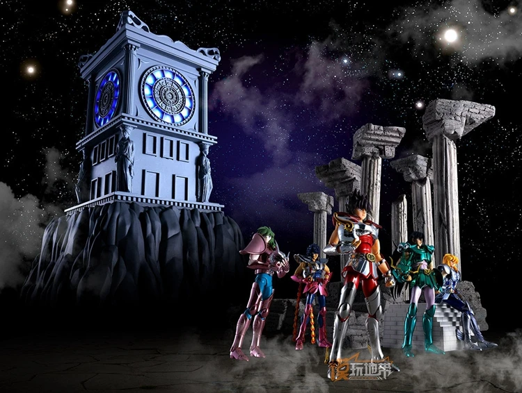 Saint Seiya BANDAI Tamashii Nations Myth Saint Cloth EX Action Figure Sanctuary Clock Lighting Speaking Set