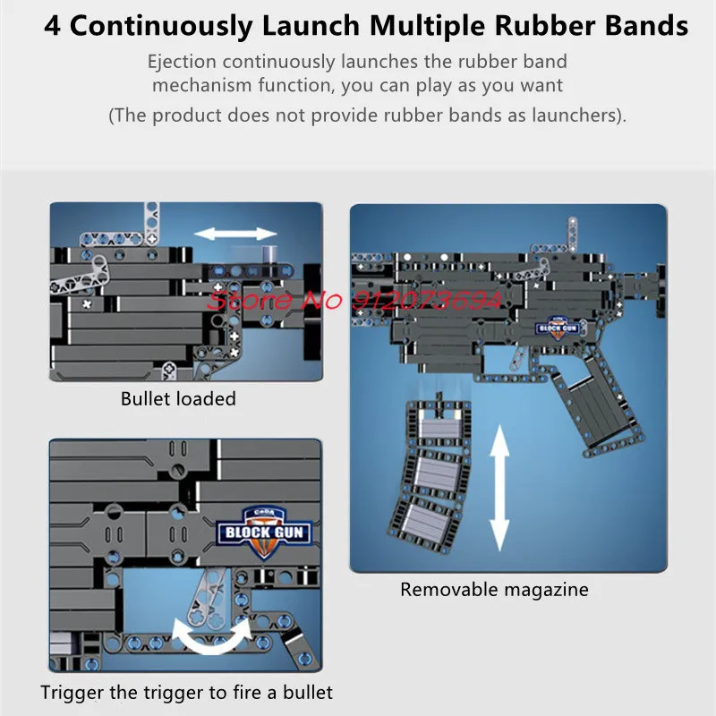 

70 см, большой размер, 621 шт., строительный блок M4A1, пистолет, сделай сам, самосборка, стрельба, регулируемая приклад, подарок для родителей и детей