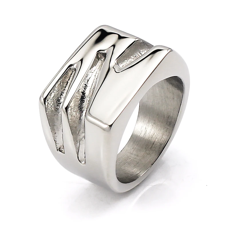 Unisex Fashion Shiny Finish Rings for Men Women Cool Women Silver Color 316L Stainless Steel Plane Rings Luxury Jewelry