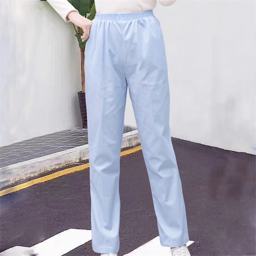 New Medical Uniform Work Trouser Doctor Nurse Elastic Waist Women Dental Scrub Pants SPA Clinical Pant Lab SPA Nursing Surgical