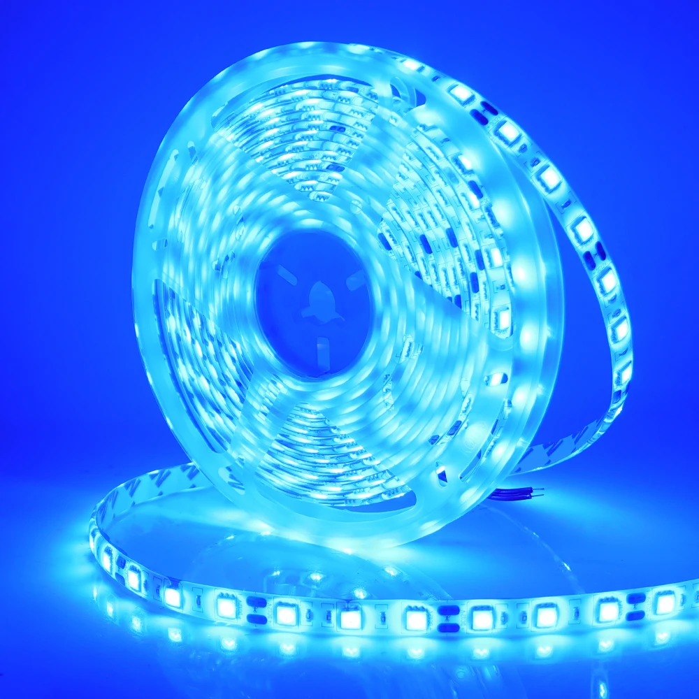 12V LED Strip 5050 RGB Warm White Light 5m Waterproof 60LED/m Flexible LED Tape Lights Decor Lighting