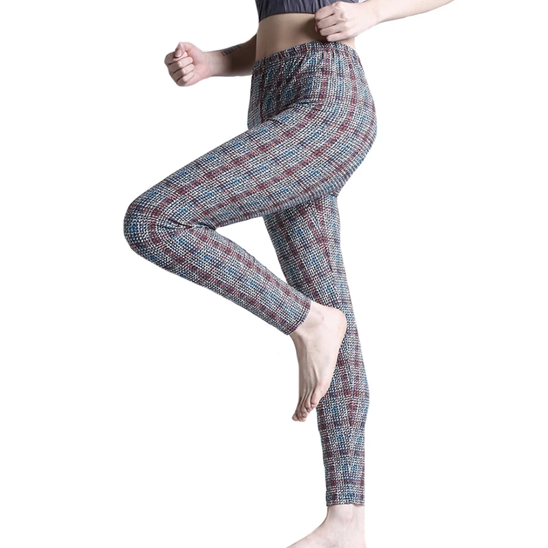 CHSDCSI 2021 Fashion Pants High Waist Sports Legging Women Workout Fitness Running Gym Push Up Tights Breathable Plaid Trousers