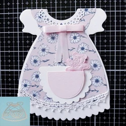 Baby butterfly dress metal cutters, cutting collection templates, paper handicrafts, boys' and girls' clothing