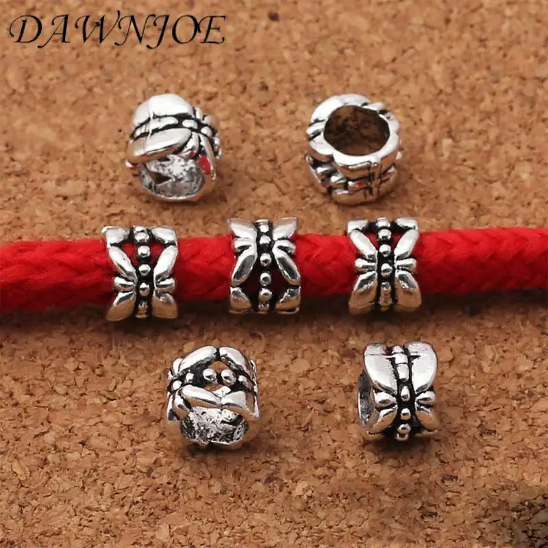 20pcs 8mm Vintage Big Hole 5mm Hole Hollwo Flower Spacer Bead Cap DIY Making Bracelet Necklace jewelry Accessories Finding