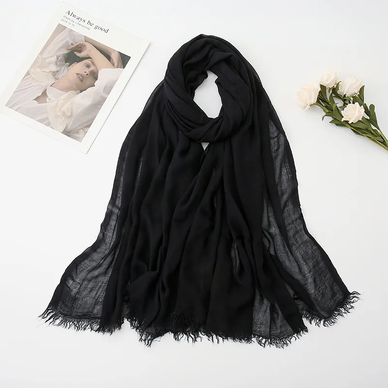 Big Size Plain Navy Blue Fringe Viscose Shawl Scarf Lady Wrap Muffler Headband Muslim Hijab Snood Echarpe Foulard Femme 190*90Cm