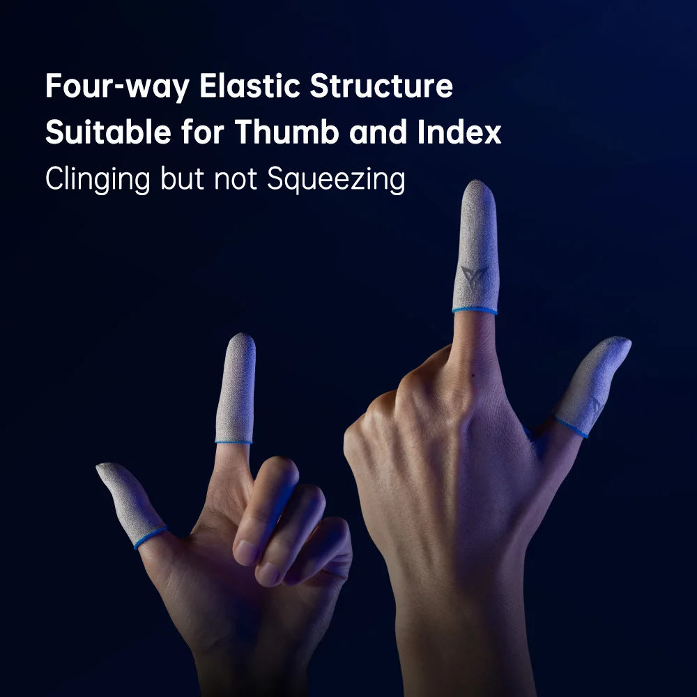 Flydigi Wasp Feelers 5 땀 방지 손가락 슬리브, 휴대 전화 태블릿, PUBG 게임 터치 스크린 엄지 손가락, 4 개