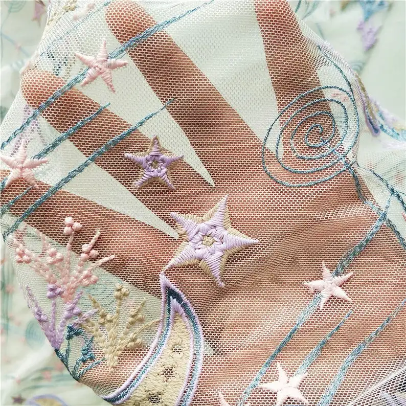 Lace Fabric With Stars&Moon Design 59\