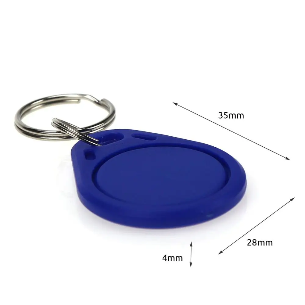 100pcs UID RFID Tag Changeable 1k 13.56mHz IC S50 Block 0 Sector Writable Smart Ring Key Fob Alien Chip Keytags Band keyfob