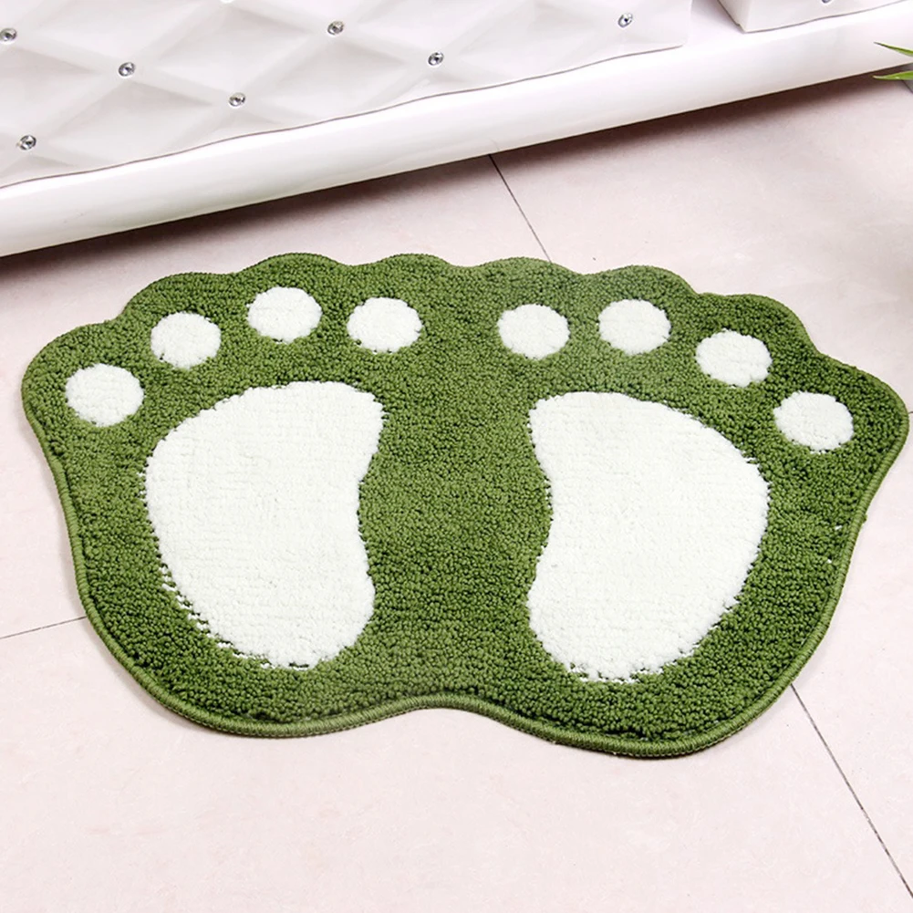 Foot Print Bath Mats,Non-slip Bathroom Carpet,Mat Toilet Memory Foam Bathroom Rug Bath Pad Carpets,Microfiber Mini Mats 40*60cm