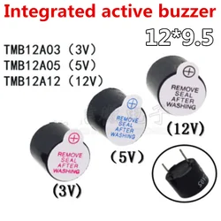 10pcs/lot Active buzzer 3V/5V/12V TMB12A03 TMB12A05 TMB12A12 Active Buzzer Magnetic Long Continous Beep Tone 12095 12*9.5mm