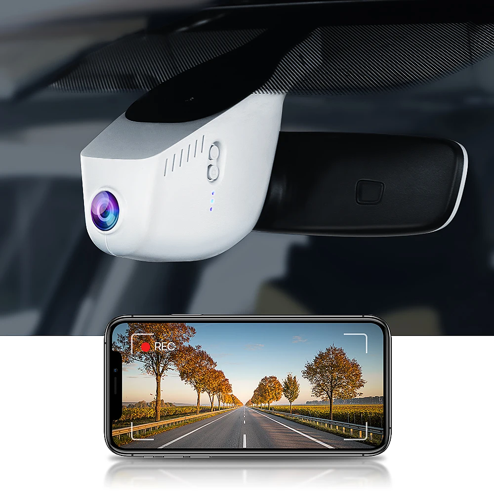 Fitcamx 4K Dash Cam for VW Golf, Tiguan, Passat, Jetta, Atlas, Arteon, Touran, OEM Stealth Design, Night Vision, Loop Recording