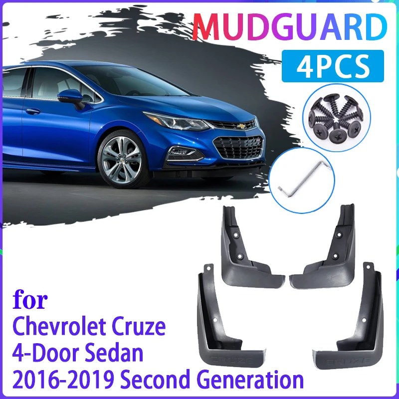 4 PCS Car Mud Flaps for Chevrolet Cruze Sedan 2016 2017 2018 2019  Mudguard Splash Guards Fender Mudflaps Auto Accessories