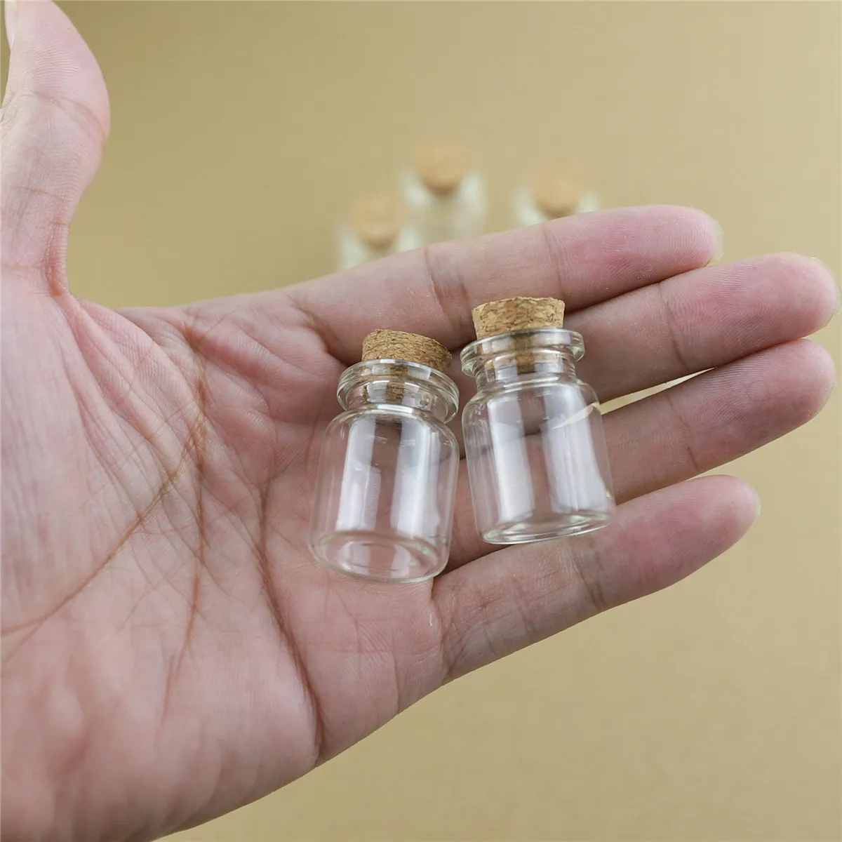 100pcs/Lot 5ml 22*30mm Storage Glass Bottles With Cork Stopper Crafts Jars Mini Transparent Empty Glass Bottles Gift