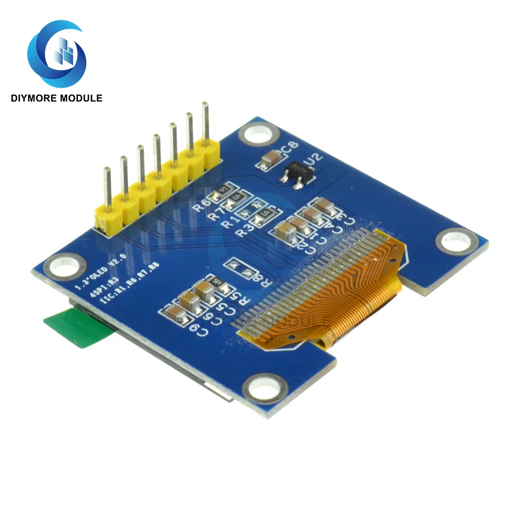 Modulo Display OLED da 1.3 pollici schermo LCD 128*64 colore bianco/blu 7 Pin IIC I2C interfaccia SH1106 Controller Driver per Arduino