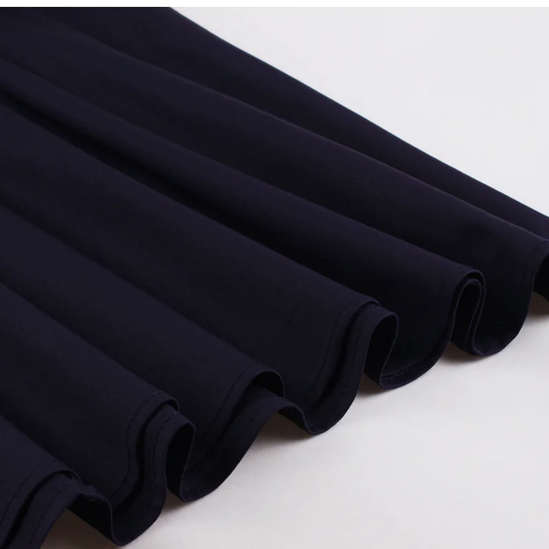 2025 4XL Elegancka sukienka retro z lat 50. Vintage Wrap Belted Pleated Dress Jesienna bawełniana tunika z rękawem 3/4 Sukienka damska Office Lady