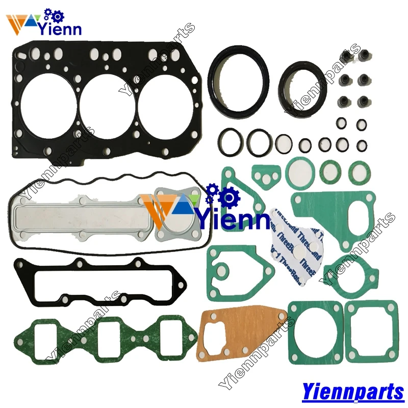 3TNV82A 3TNV82 Upper Gasket & Lower Gasket 719823-92780 For Yanmar PC27MR-2 PC27MR-8 Excavator F224 EG220 EG222 Engine Parts