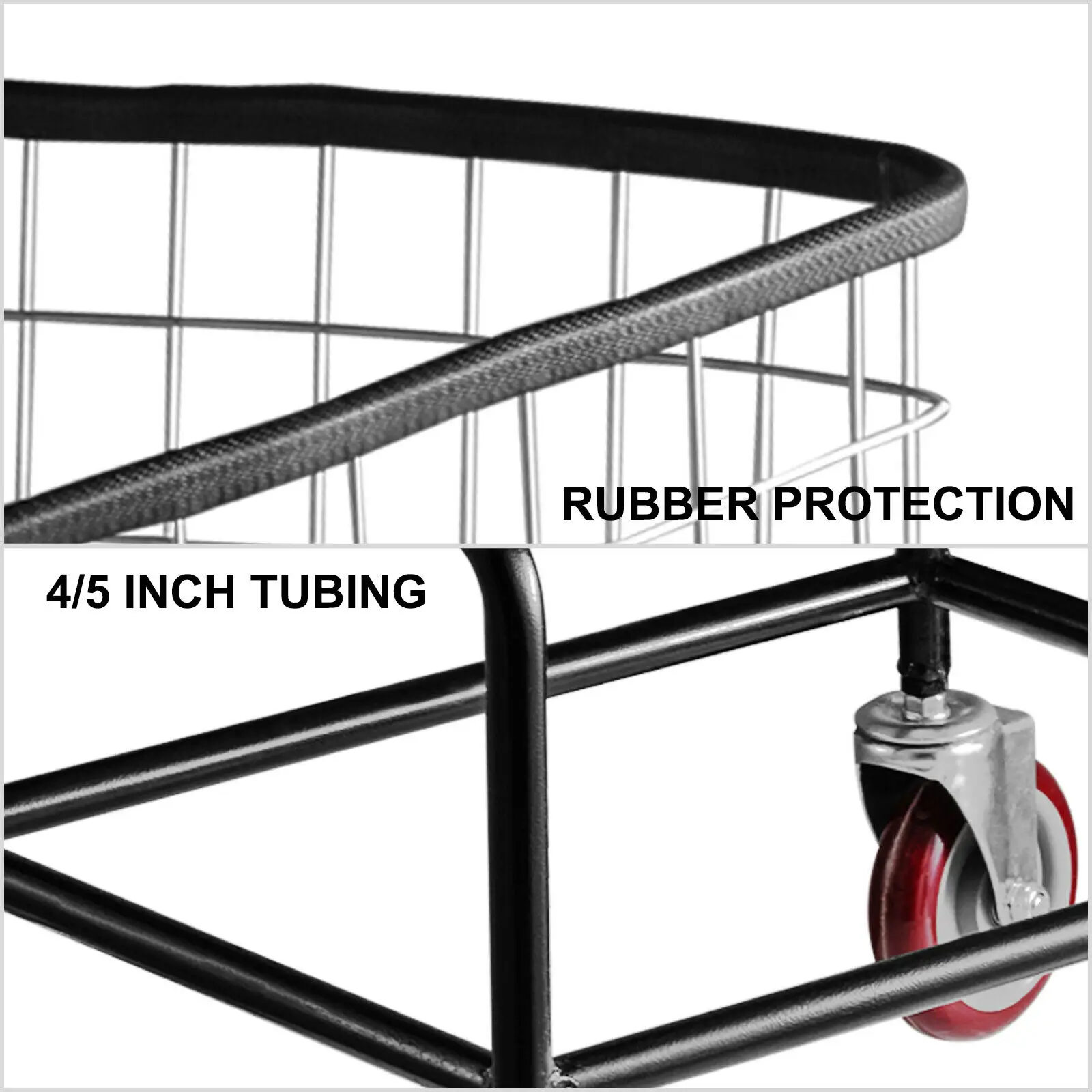 VEVOR Thương Mại Dây Giặt Xe Đẩy Lồng Giặt 2.5 / 4.5 Giạ Hạng Nặng Với 4 Bánh Phòng Tắm Nhà giặt Phòng