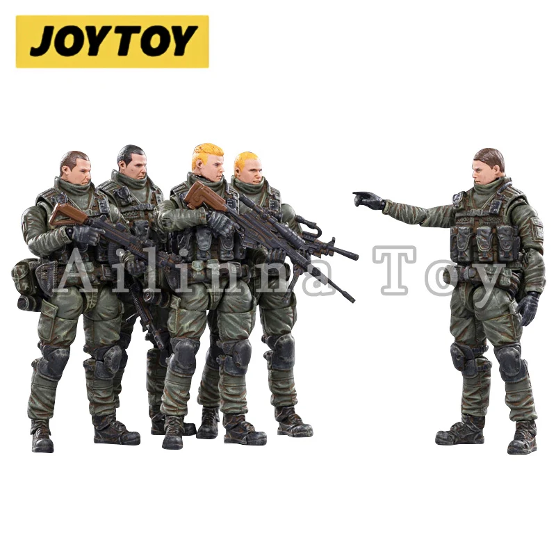 JOYTOY-figura de ação infantaria naval russa, coleção anime, modelo militar, presente, 1:18, 3.75, 5 unidades por conjunto