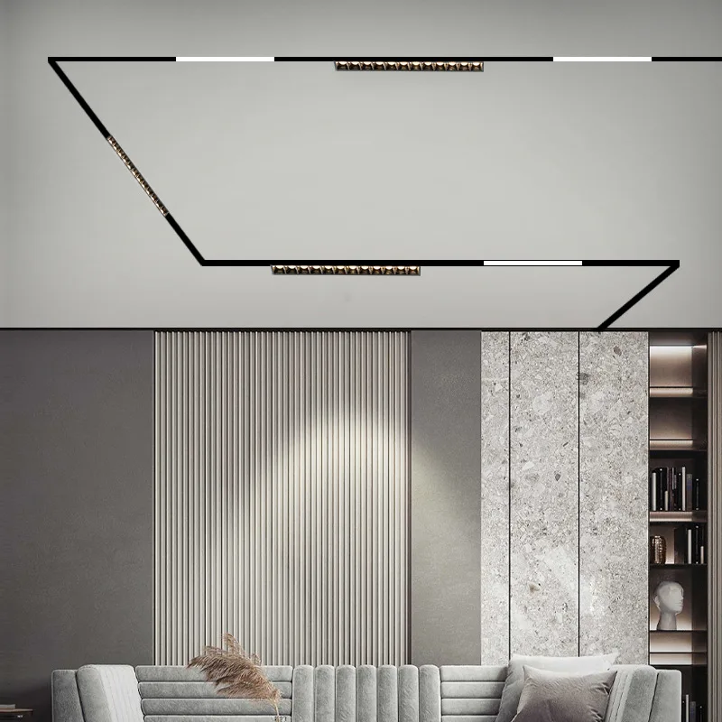 QIUBOSS Modern Magnetic Track Lights Embedded LED Spotlight Downlight Living Room Without Main Light Lighting Grille Lamp Series
