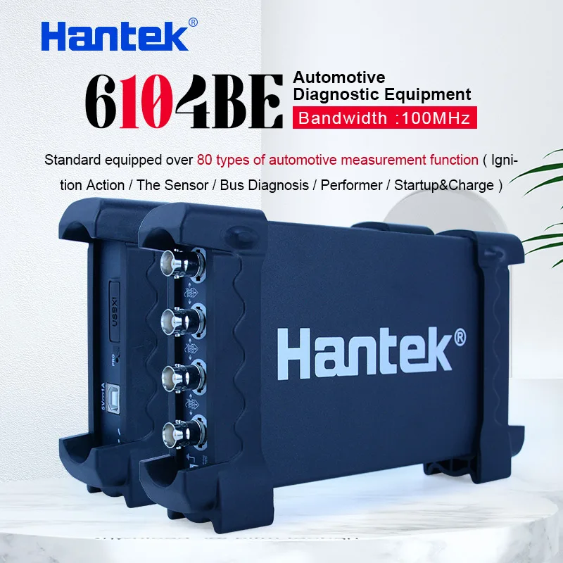 Hantek 6104BE 4 canali 100MHz oscilloscopio automobilistico 1Gsa/s portatile USB PC palmare digitale Osciloscopio strumento diagnostico