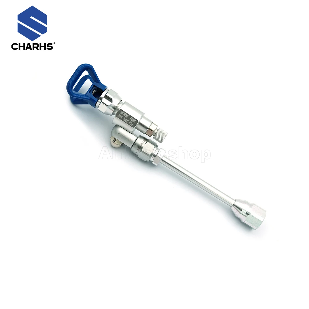 Válvula de cierre Charhs 287030 CleanShot, válvula antisaliva para pistolas de pulverización de pintura sin arco de tamaño de 7/8 pulgadas, adaptador