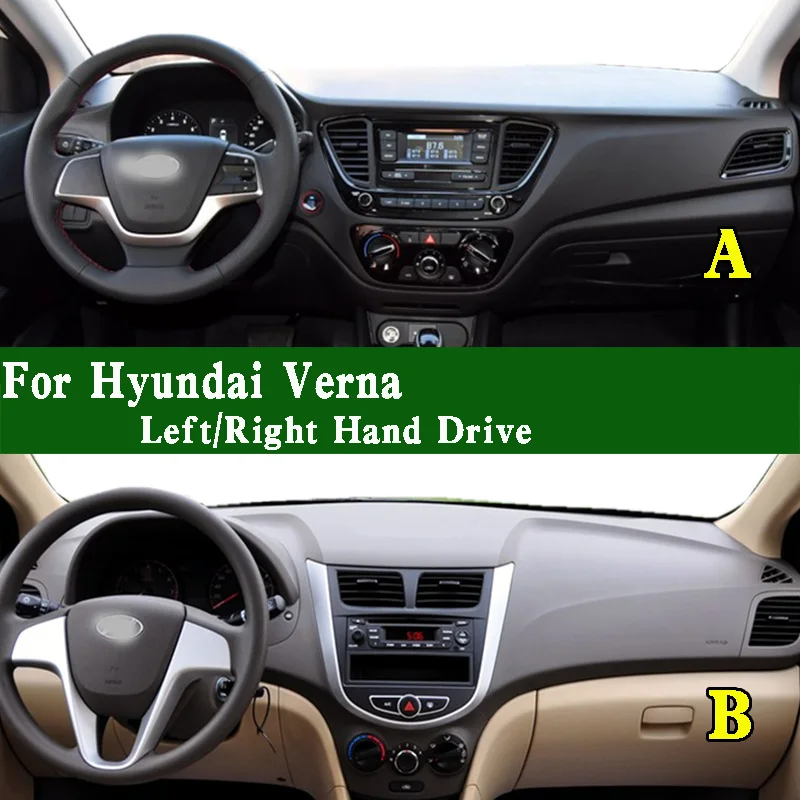 

For Hyundai Verna 4S RB Accent BS6 Dashboard Cover Instrument Panel Protective Pad Dash Mat Anti-Dirt Proof Ornaments