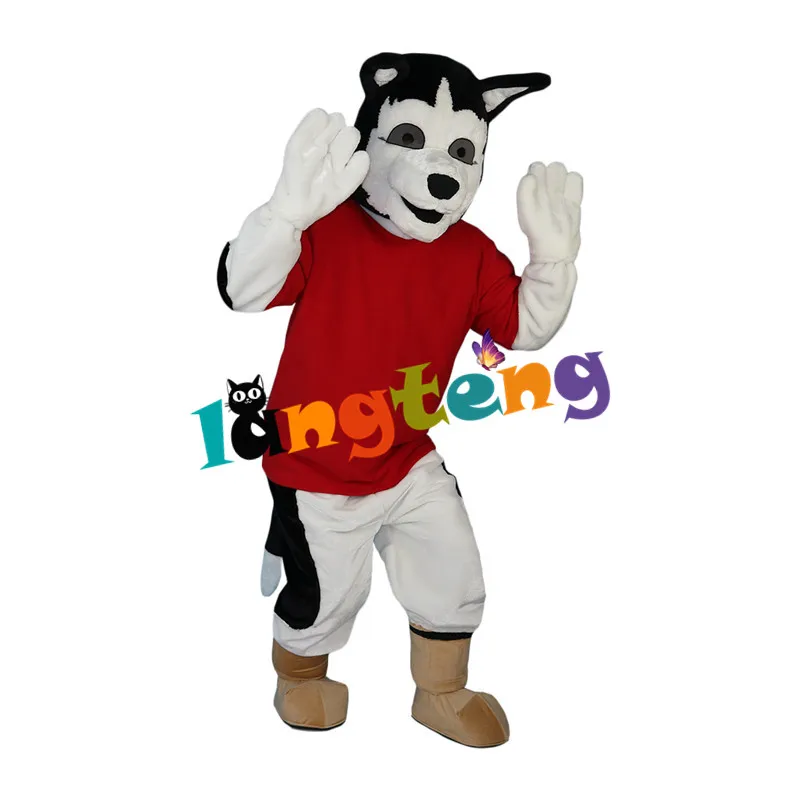 892 Wolf Hond Mascotte Kostuum Cosplay Cartoon Karakter Pak Dier Professionele Kerst