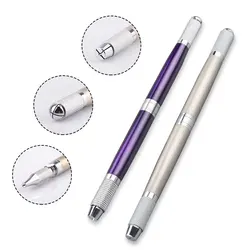 3 usage Acrylic Tattoo-machine pen Tebori Eyebrow Microblading pens Permanent Makeup Manual Pen Professional Round Needles Tools