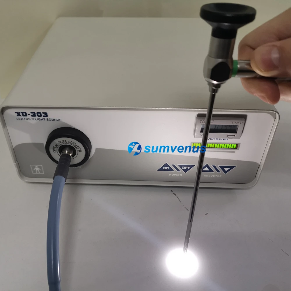 Medical Surgical High-Brightness Portable LED 80W Wolf Endoscope Cold Light Source Examination Lamp ENT