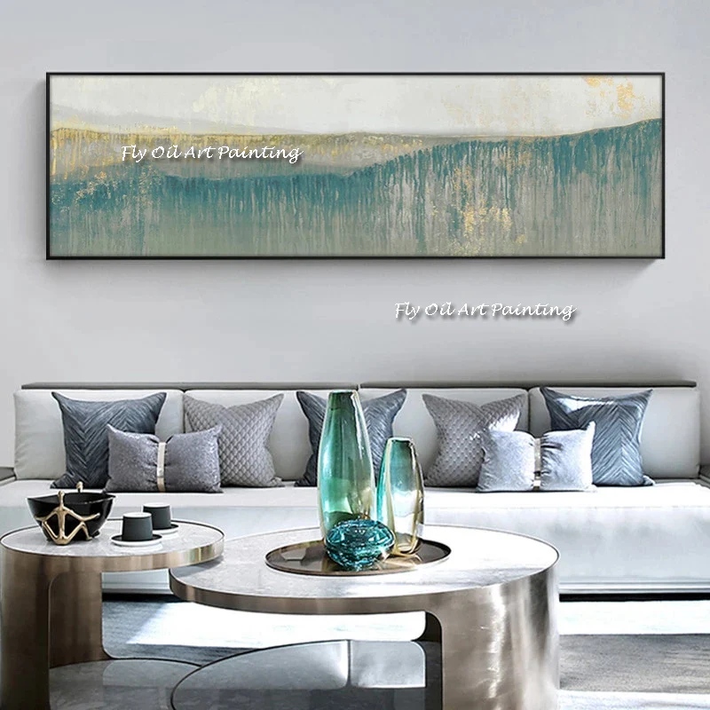 

Large Abstract Colorful Gold Foil Hand Oil Painting Art Pieces Modern Home Wall Decoration Canvas Wall Art And Craft As A Gift