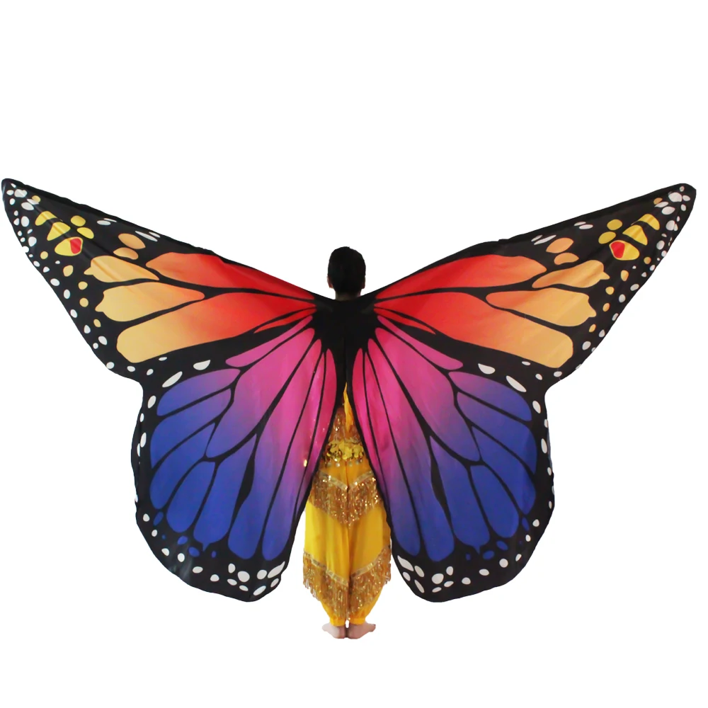 Belly Dance Wings Butterfly Wings Sticks Bag Kids Belly Dancing Costume Children Women Adult Bellydance Colorful Wings Robs