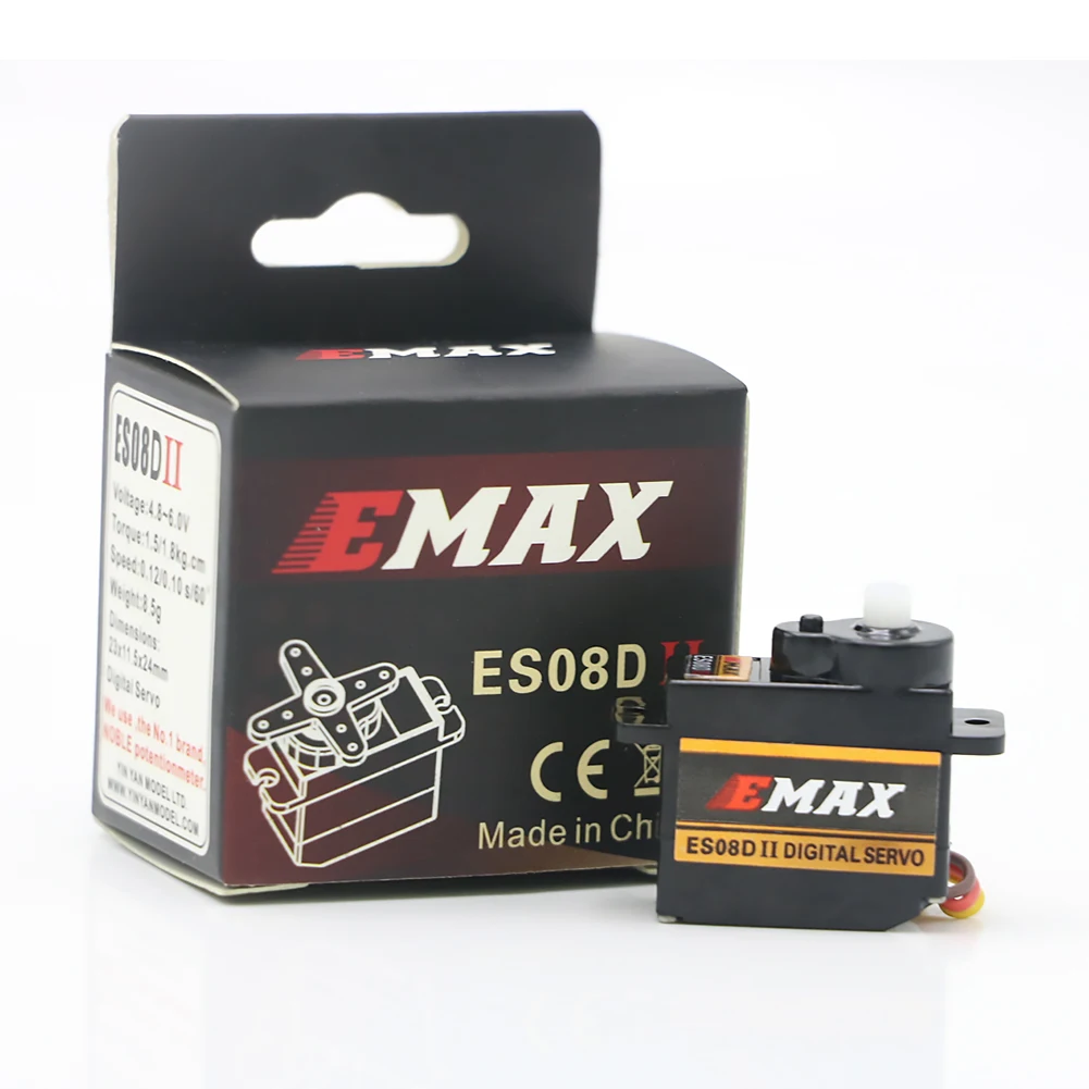 4pcs/lot EMAX ES08D II Plastic Digital Micro Servo for RC Helicopter Airplane RC Quadcopter