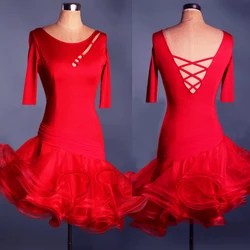 2020 New style Latin dance costume spandex latin dance dress for women latin dance competition dresses 2XS-6XL