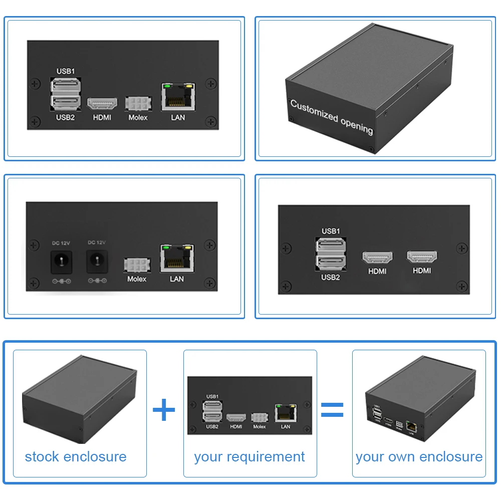 Power Instrumentation Aluminium Produkt Fall PCB Schwarz Box H13 96*45,5mm