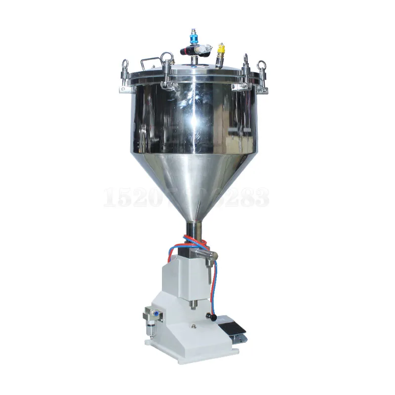 A02P Paste Cream Filler with Compressing Hopper High viscous Liquid material Filling Machine 5-50ML Syrup Bottling equipment