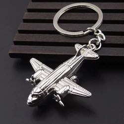 2023 New Creative Alloy Airplane model Keychain Fighter Men Women Bag Key pendant Small Gift Metal Aircraft Key ring