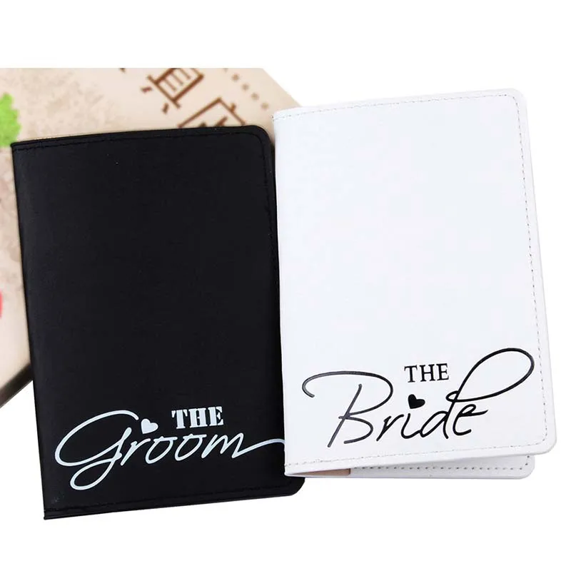 New Women Men Travel Credit Card Bride&Groom Lovers Passport Covers Card Case  Holder Travel ID&Document Passport Holder