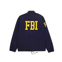 Single breasted Men women FBI Short Trench Coat Unisex Long Sleeve identification Federal agent Cotton jacket Spring Winter top