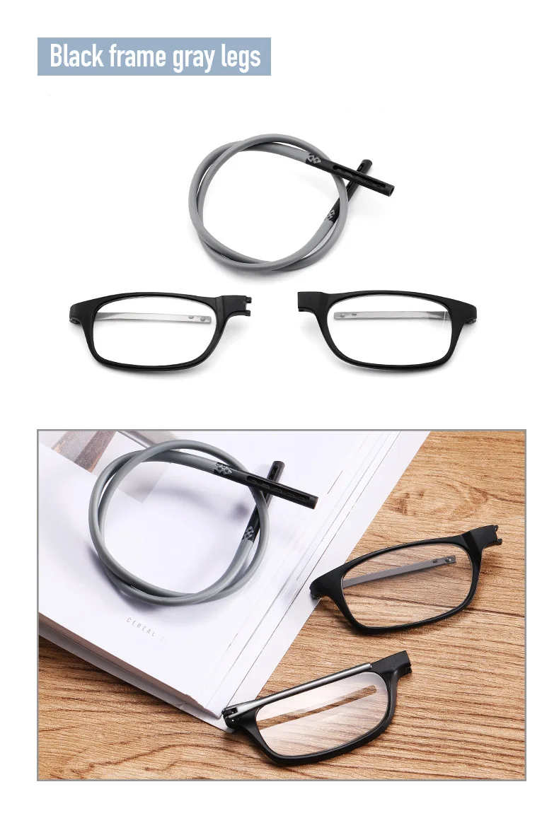 

Portable hanging neck reading glasses for men and women can telescopic magnet glasses against +2.00 +2.50 +3.00 +1.50